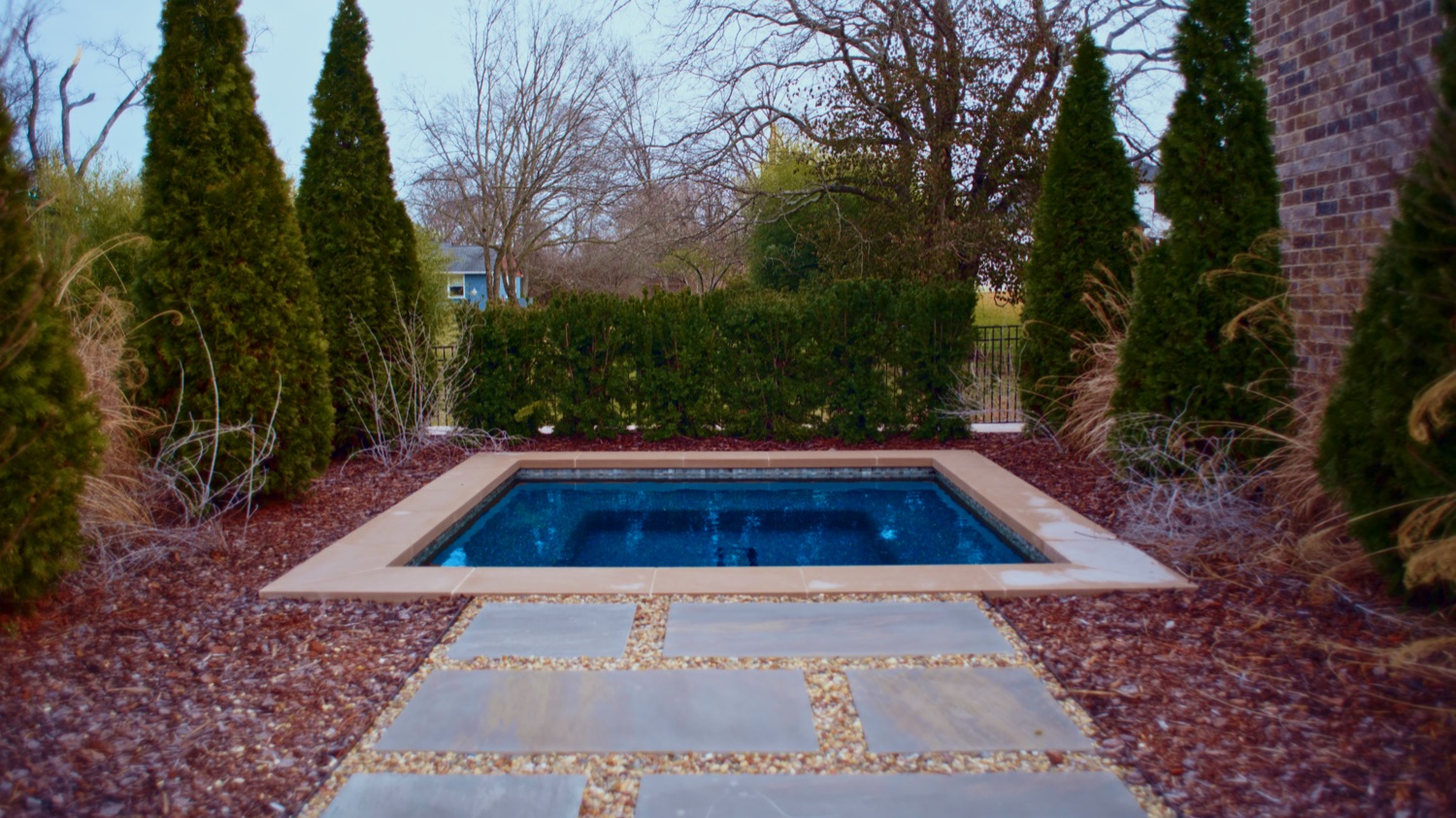 Custom pool construction in progress