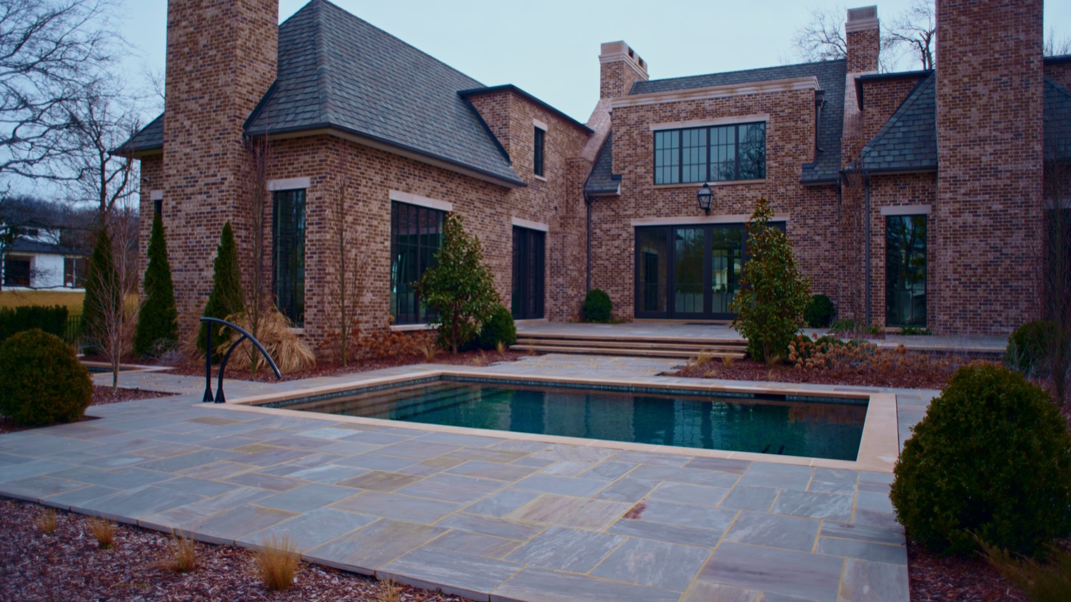 Team working on pool construction